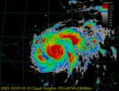 Hurricane in the Cloud Height Channel